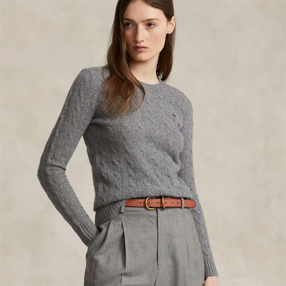 Polo Ralph Lauren Wool-Cashmere Cable Sweater, Battalion Grey Heather